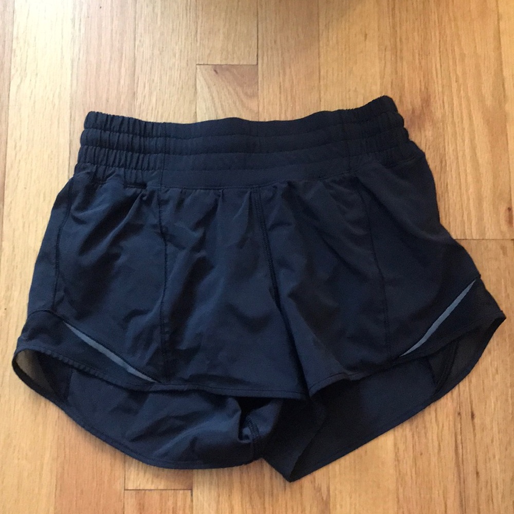 Black Lululemon Hottie Hot Shorts